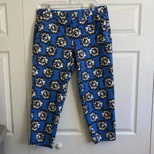 Lane Bryant Modernist Collection Women's Slacks Plus Size 18 Blue Floral Office